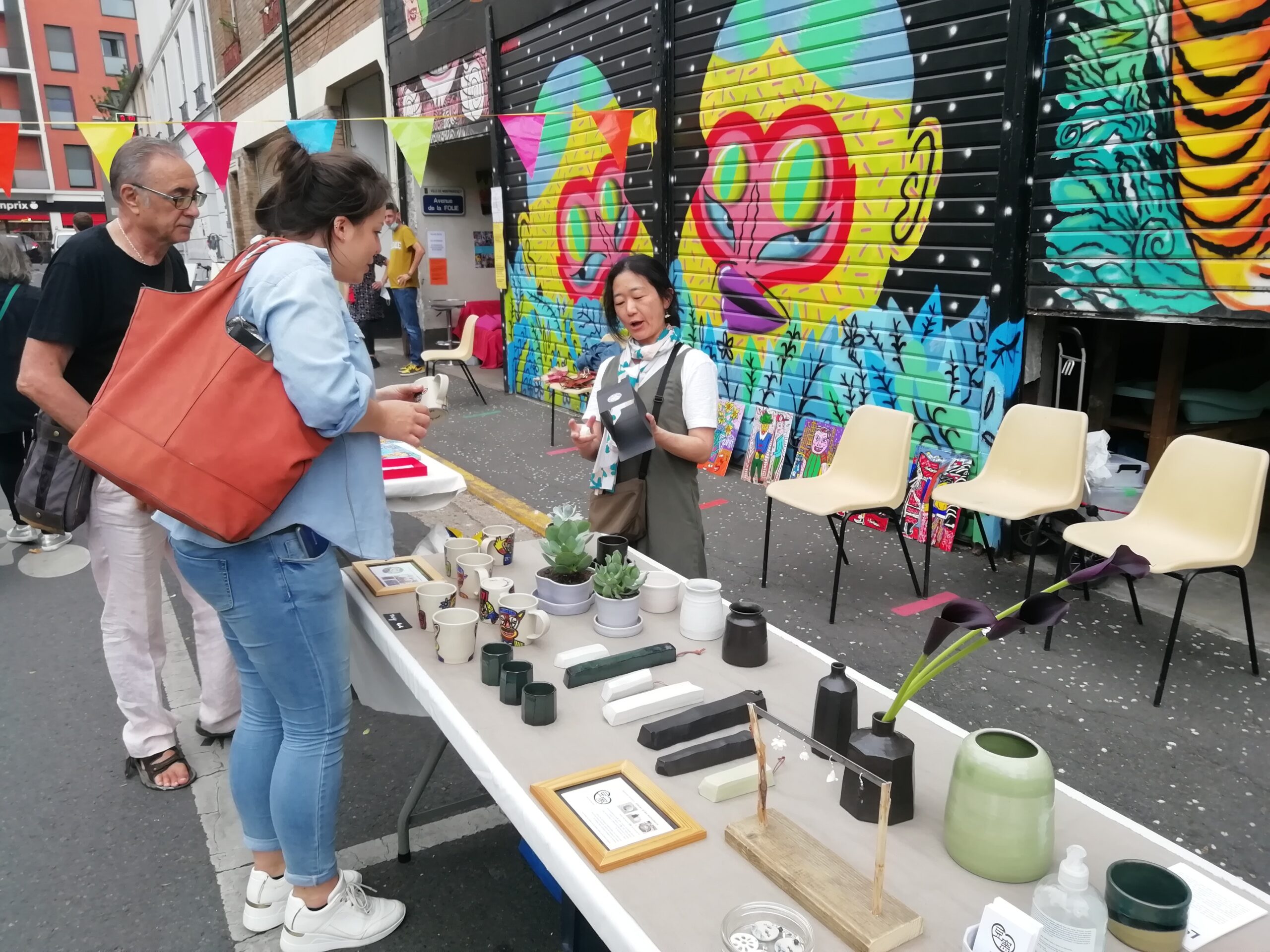 Lapostroff, stand de créatrice, tiers-lieu relevant de l'urbanisme transitoire - Plateau Urbain