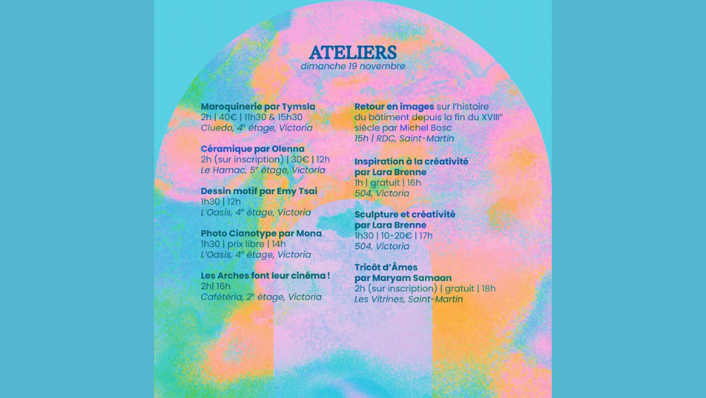 Programme des portes ouvertes du tiers-lieu les Arches Citoyennes à Paris - Plateau Urbain